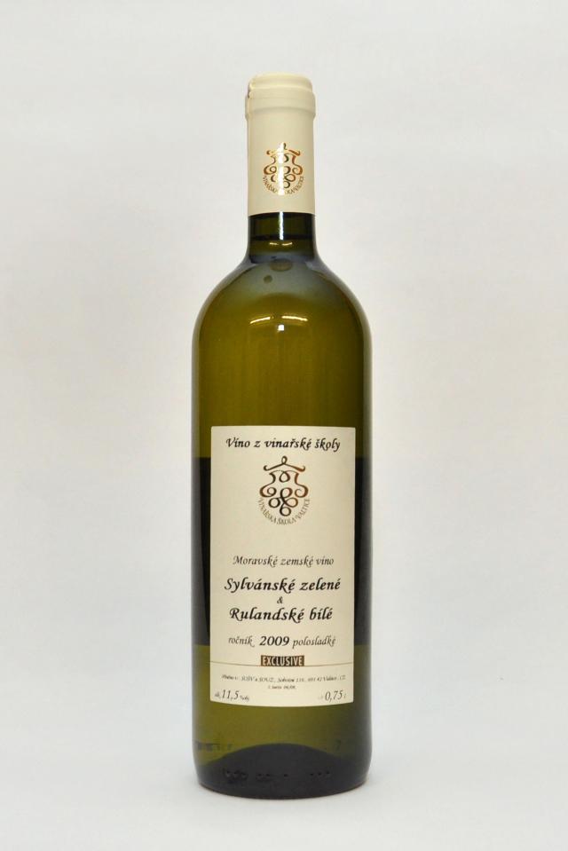 Cuvée Sylvánské zelené + Rulandské bílé 2009 Zemské víno, Vinařská škola Valtice