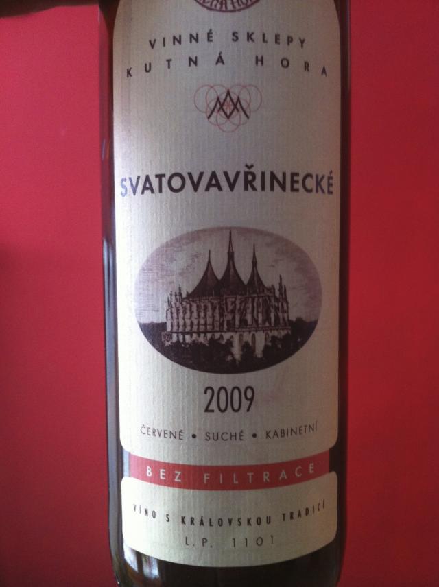 Svatovavřinecké 2009 Kabinet - Víno s přívlastkem, Vinné sklepy Kutná Hora