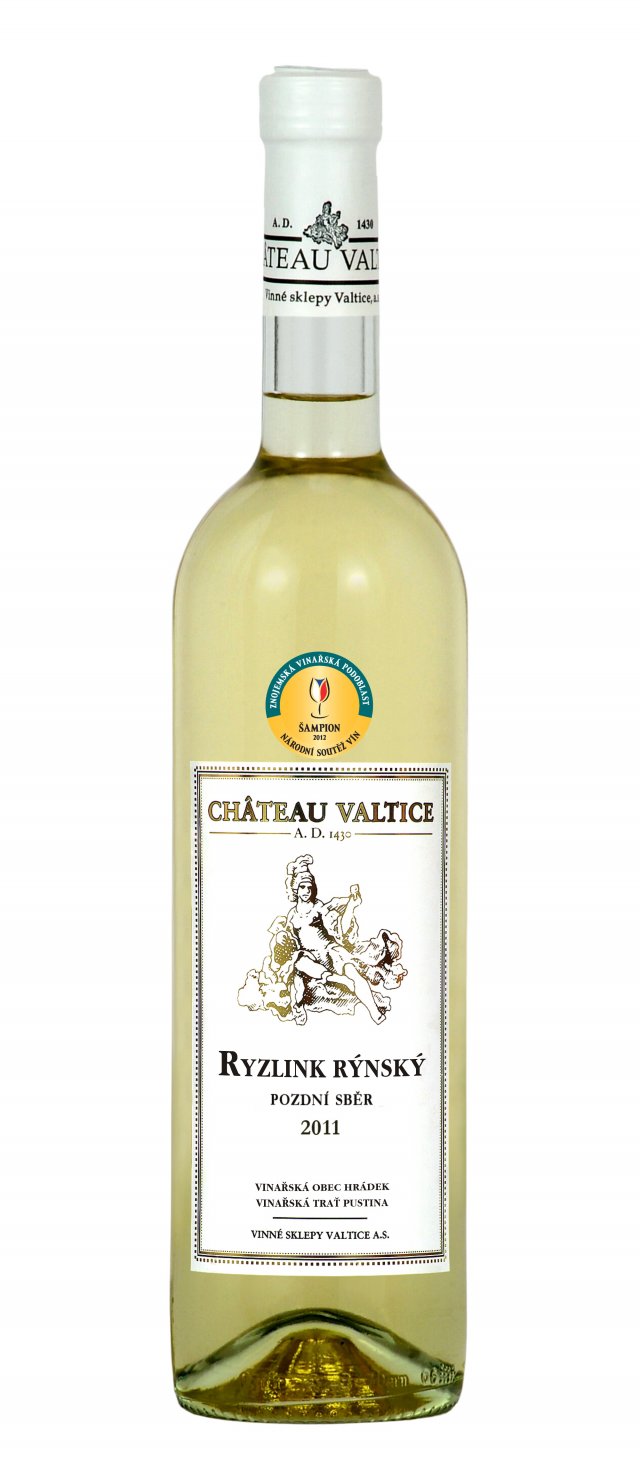 Ryzlink rýnský 2011 Pozdní sběr, Vinné sklepy Valtice, a. s. - Château Valtice