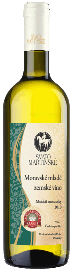 Muškát moravský 2010 Zemské víno, Rodinné vinařství Košut