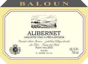 Alibernet 2010 Pozdní sběr, Baloun