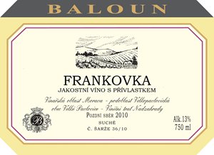 Frankovka 2010 Pozdní sběr, Baloun