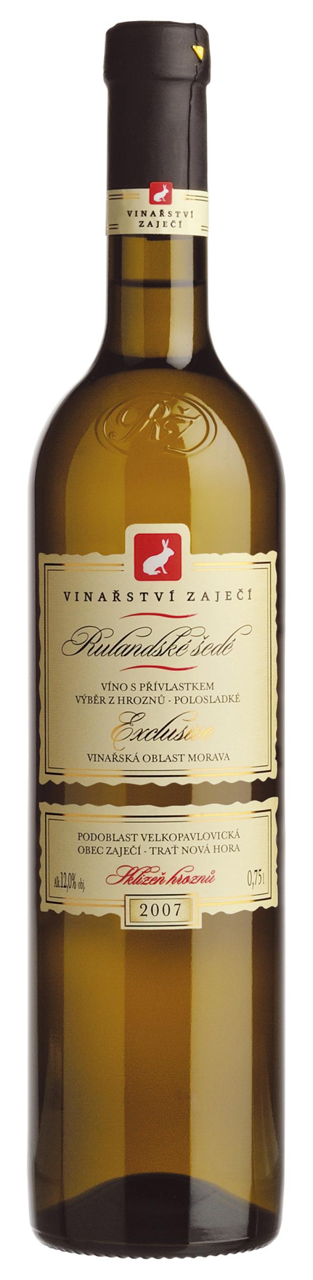 Rulandské šedé 2007 Výběr z hroznů, Zaječí