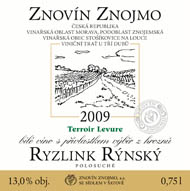 Ryzlink rýnský 2009 Výběr z hroznů, Znovín Znojmo, a.s.