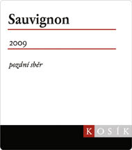 Sauvignon 2009 Pozdní sběr, Kosík