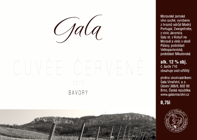 Cuvée Čerené 2011 Zemské víno, Gala