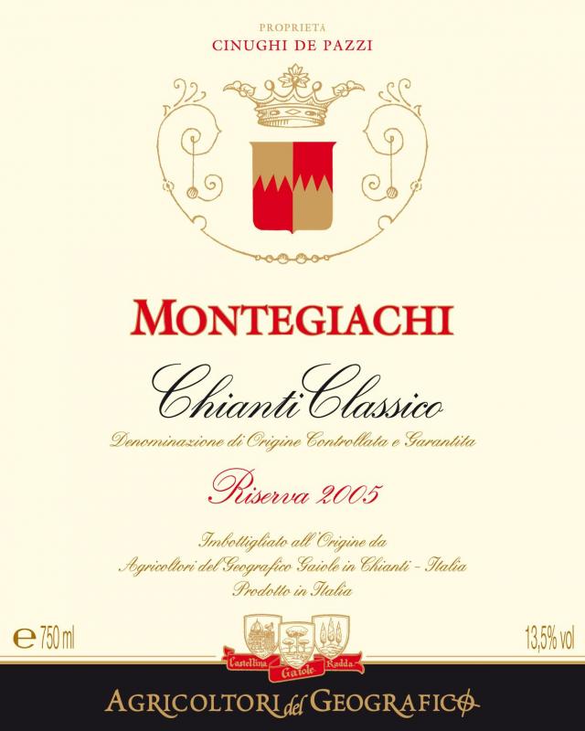 Montegiachi Riserva, Chianti Classico 2008 DOCG, Chianti Geografico