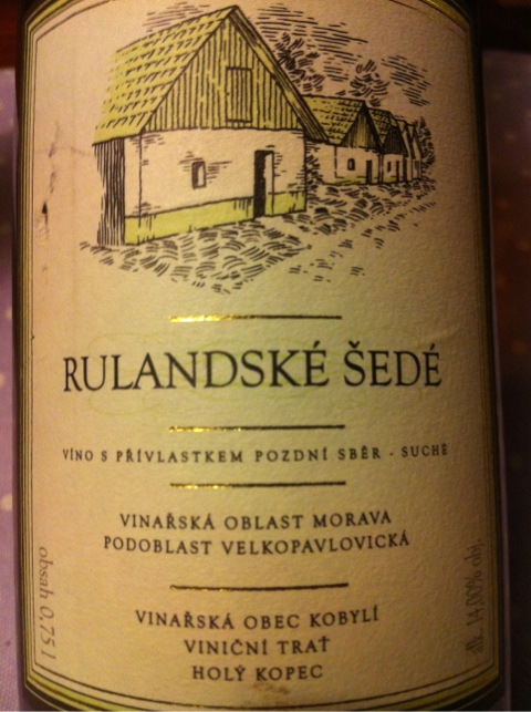 Rulandské šedé 2011 Pozdní sběr, Patria Kobylí