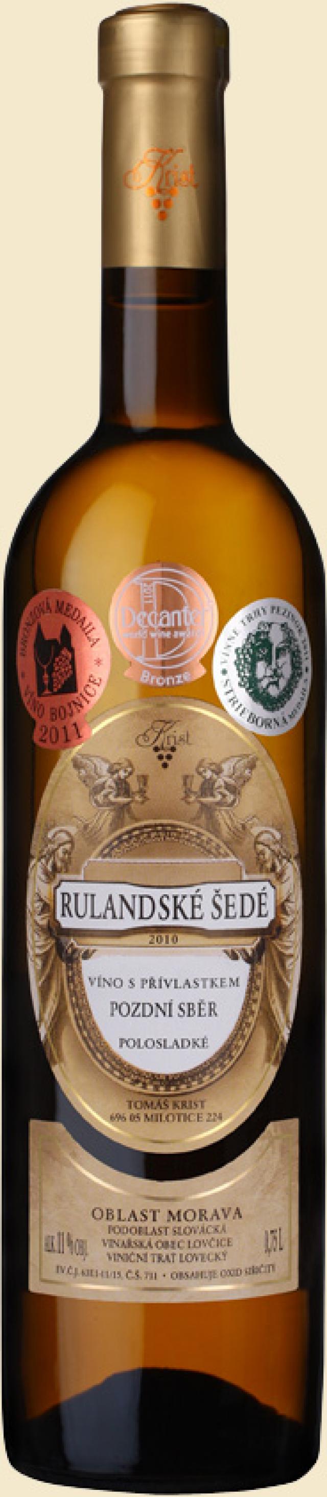 Rulandské Šedé 2010 Pozdní sběr, Krist