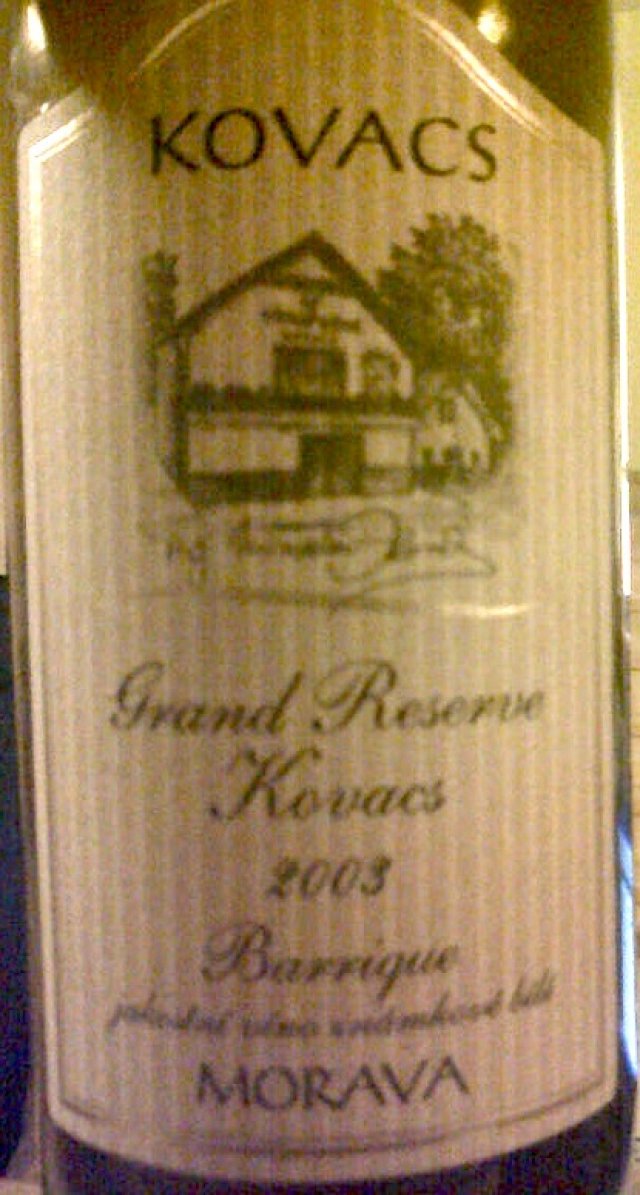 Grande Reserve Kovacs Barrique 2003 Známkové jakostní víno, Kovacs