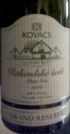 Rulandské šedé 2006 Výběr z hroznů, Kovacs