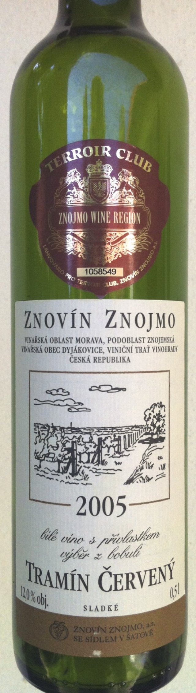 Tramín červený 2005 Výběr z bobulí, Znovín Znojmo, a.s.