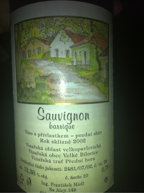 Sauvignon 2002 Pozdní sběr, František Mádl