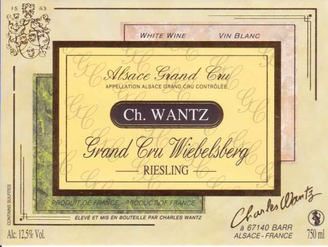 Riesling Wiebelsberg 2006 Grand Cru, Charles Wantz