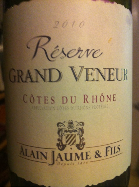 Cotes du Rhône Reserve 2010 AOC, Alain Jaume - Grand Veneur