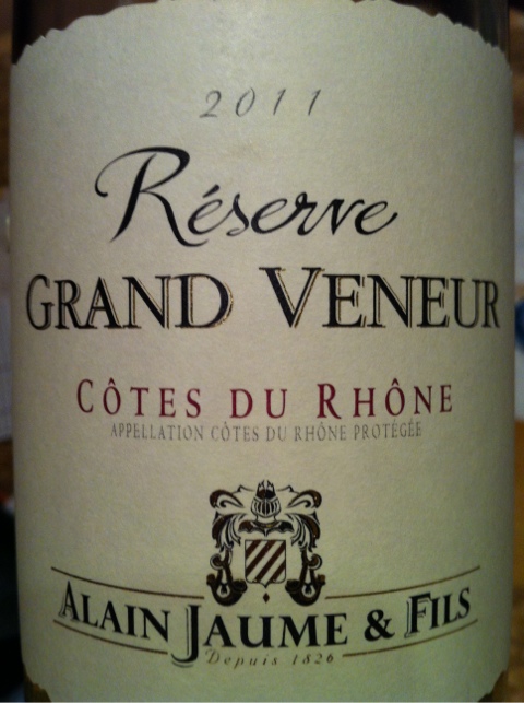 Côtes di Rhône Reserve Grand Veneur 2011 AOC, Alain Jaume - Grand Veneur