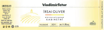 Irsai Oliver 2011 Kabinet - Víno s přívlastkem, Vladimír Tetur