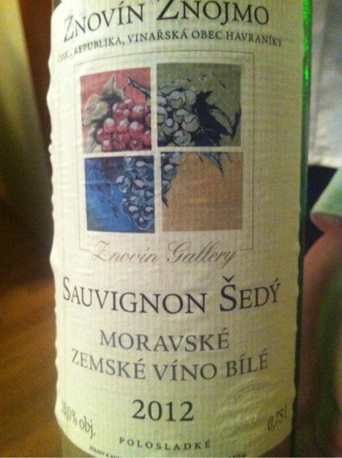 Sauvignon šedý 2012 Zemské víno, Znovín Znojmo, a.s.