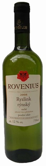 Ryzlink rýnský 2008 Pozdní sběr, Rovenius