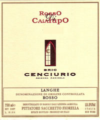 Langhe Rosso di Caialupo 2007 DOC, Bric Cenciurio