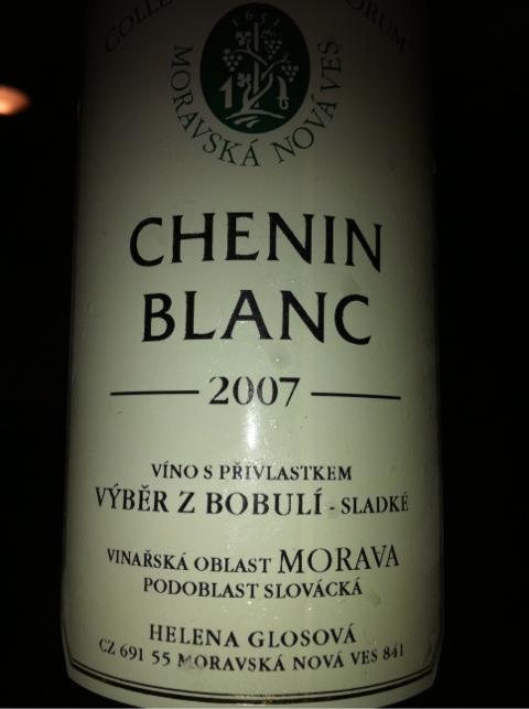 Chenin Blanc 2007 Výběr z bobulí, Glos