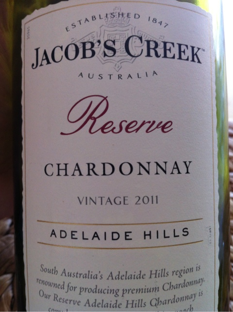 Chardonnay reserve 2011 Adelaide Hills, Jacob's Creek