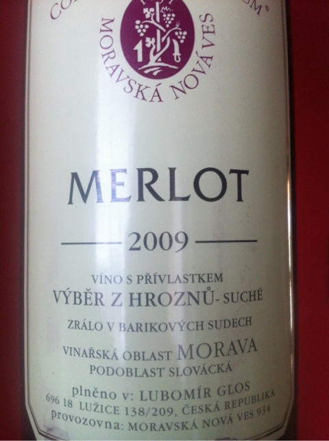 Merlot 2009 Výběr z hroznů, Glos