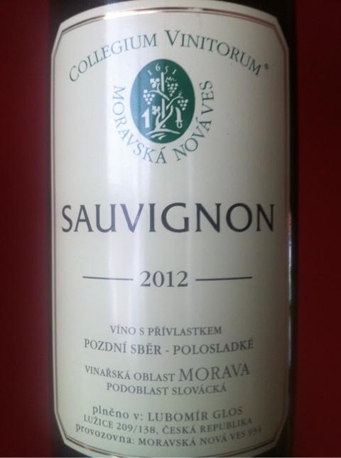 Sauvignon 2012 Pozdní sběr, Glos